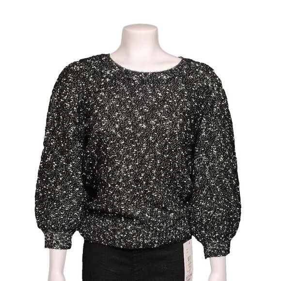 Calvin Klein Women's Metallic Knit Pullover Sweater - Picture 1 of 5